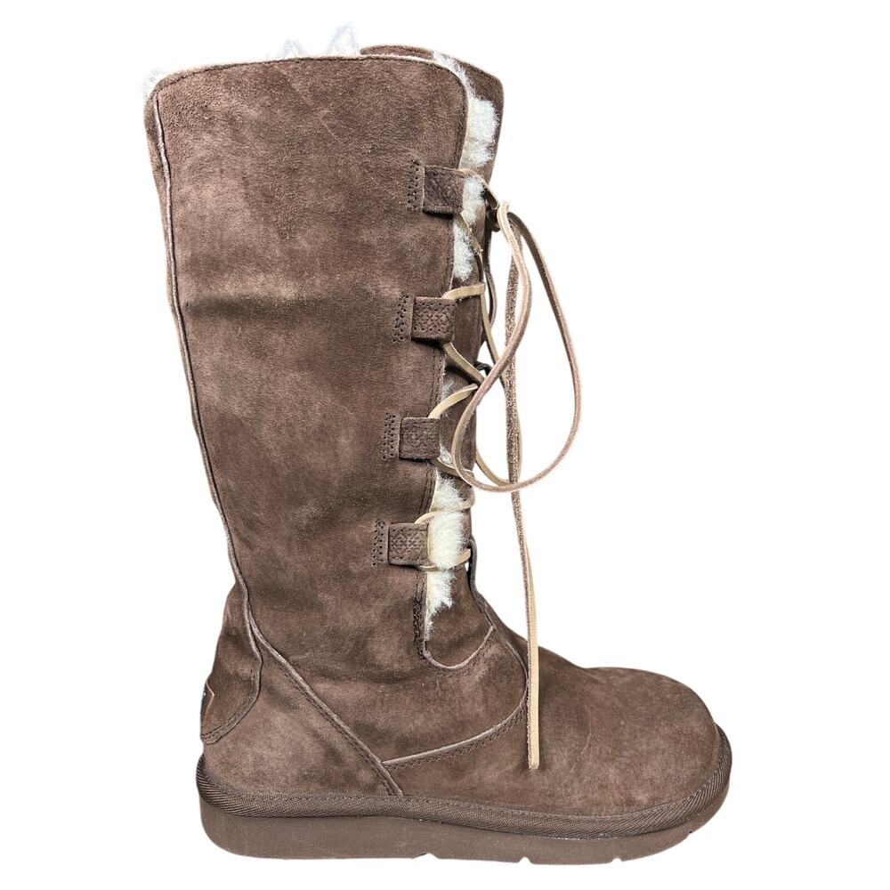 UGG Women’s Whitley Brown Suede Lace Up Winter Boots Size US 8